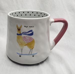 Kensie Home Coffee Mug Inspirational Llama Alpaca Keep Movin' Skateboard